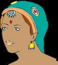 Woman wearing Bindi