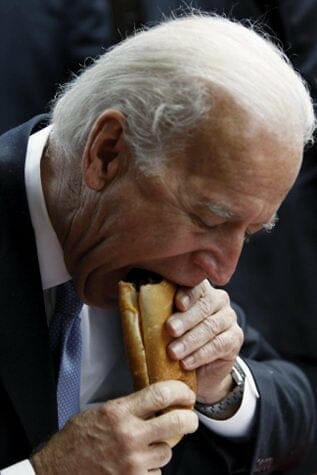Biden Eating A Hot Dog